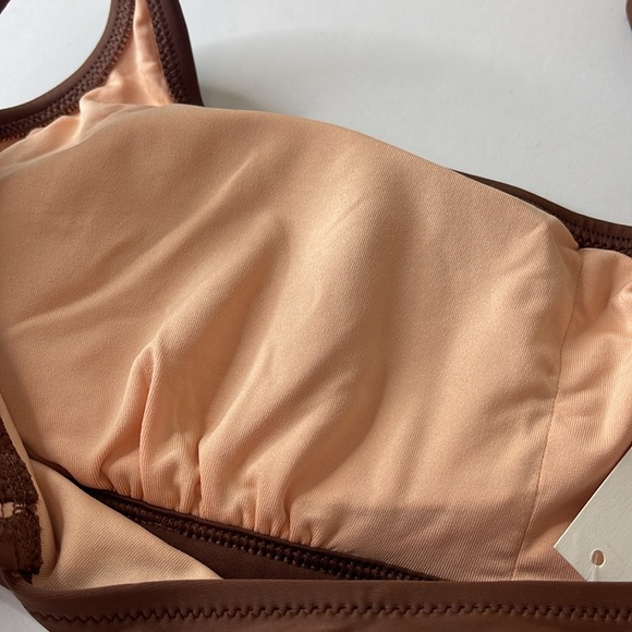 Madewell Second Wave Balconette Bikini Swim Top Brown Large - Picture 6 of 14